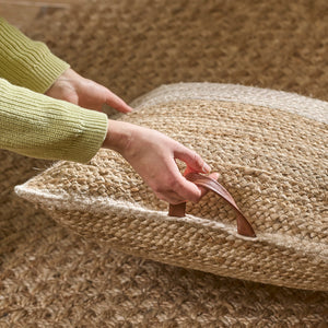 Neptune Cushions Orissa Woven Floor Cushion, Natural